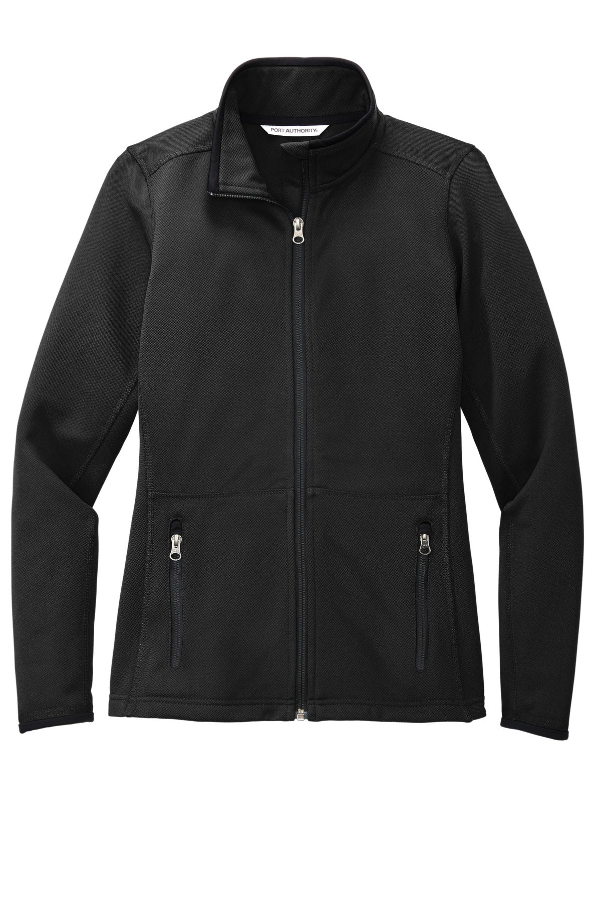 Port Authority Women's Pique Fleece Jacket. L222 Black