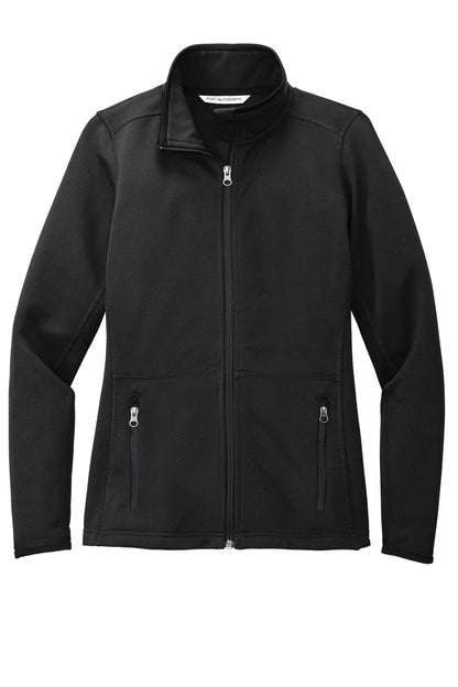 Port Authority Women's Pique Fleece Jacket. L222 Black