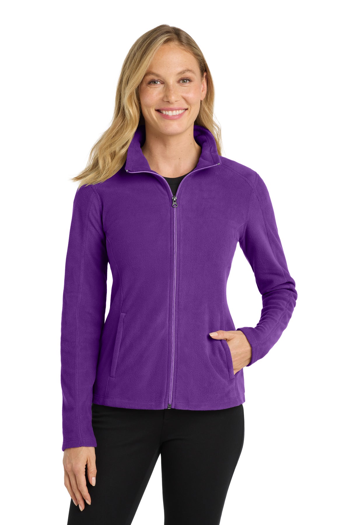Port Authority Women's Microfleece Jacket. L223 Amethyst Purple