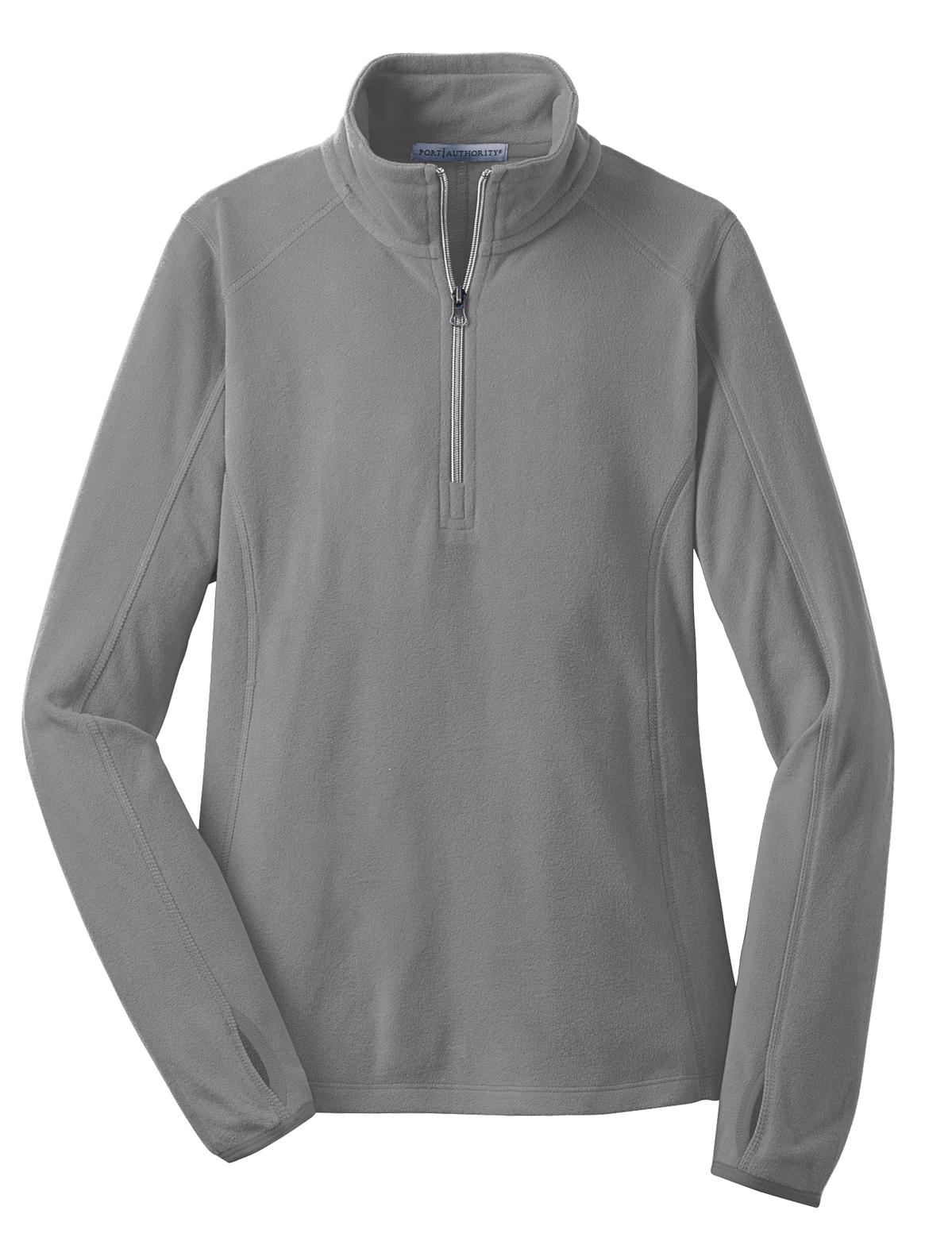 Port Authority Women's Microfleece 1/2-Zip Pullover. L224 Pearl Grey