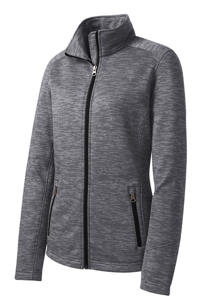 Port Authority Women's Digi Stripe Fleece Jacket. L231 Black