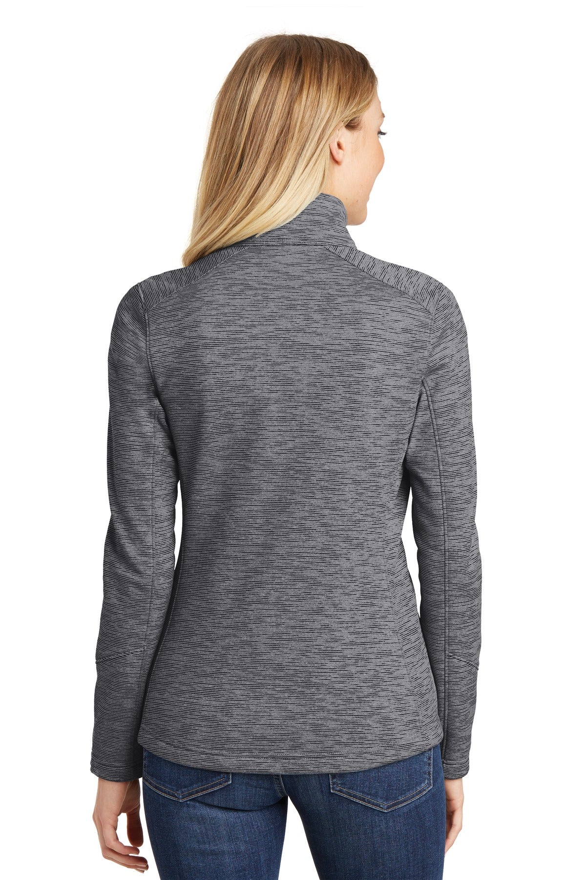 Port Authority Women's Digi Stripe Fleece Jacket. L231 Black