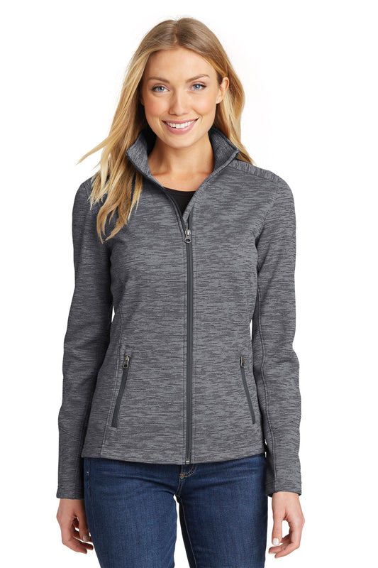 Port Authority Women's Digi Stripe Fleece Jacket. L231 Black