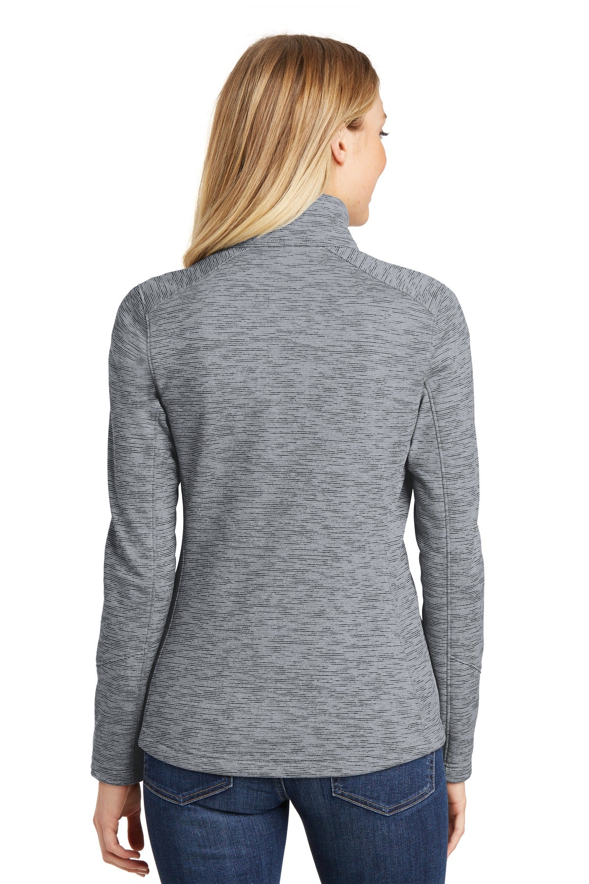 Port Authority Women's Digi Stripe Fleece Jacket. L231 Grey