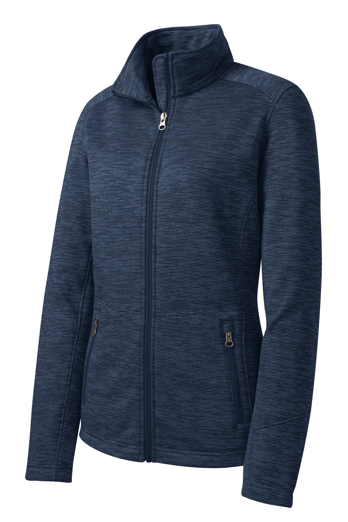 Port Authority Women's Digi Stripe Fleece Jacket. L231 Navy