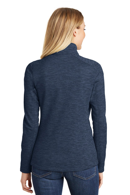 Port Authority Women's Digi Stripe Fleece Jacket. L231 Navy