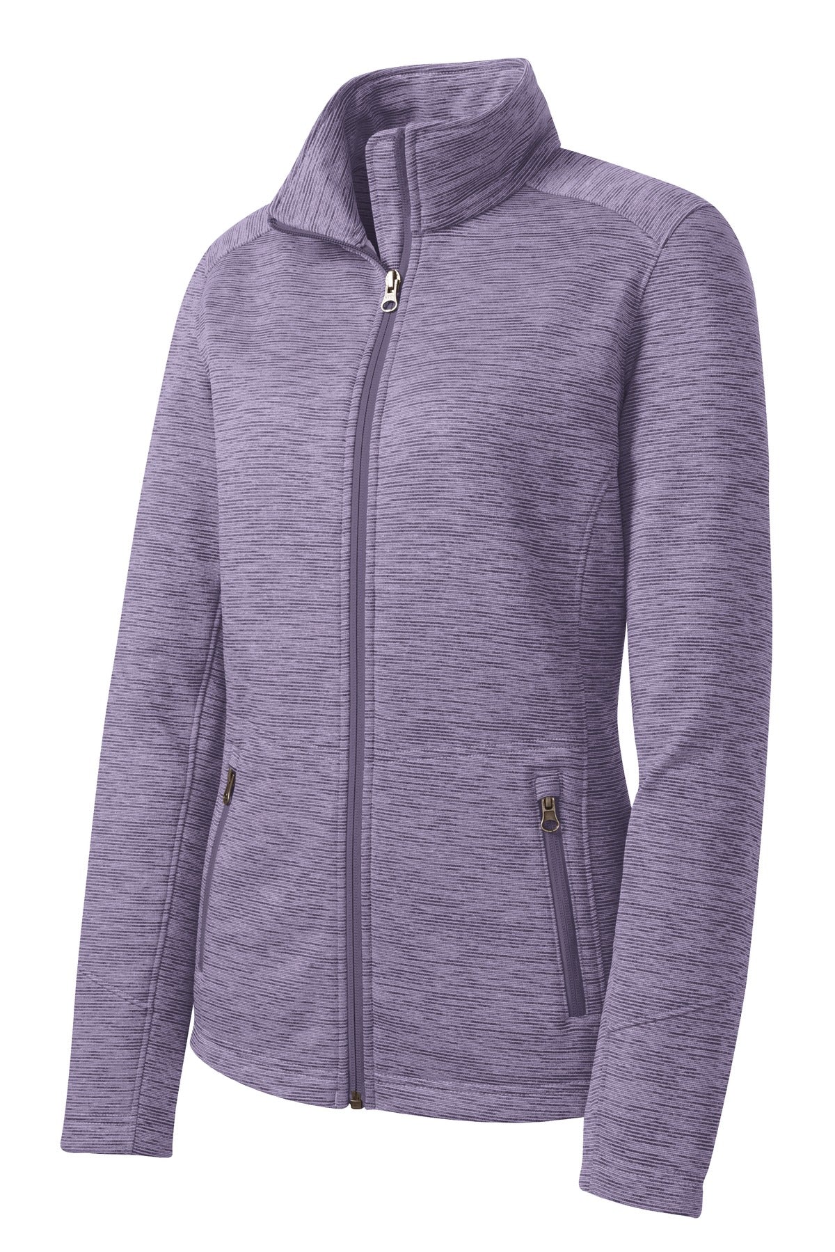 Port Authority Women's Digi Stripe Fleece Jacket. L231 Purple