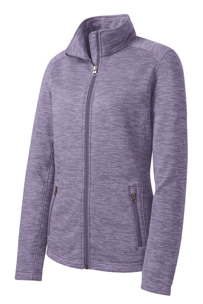 Port Authority Women's Digi Stripe Fleece Jacket. L231 Purple