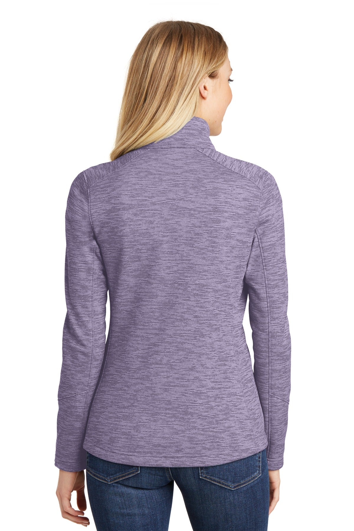 Port Authority Women's Digi Stripe Fleece Jacket. L231 Purple