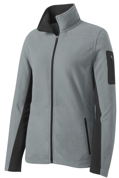 Port Authority Women's Summit Fleece Full-Zip Jacket. L233 Frost Grey/ Magnet