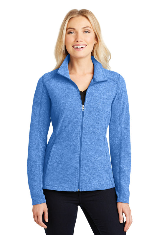 Port Authority Women's Heather Microfleece Full-Zip Jacket. L235 Light Royal Heather