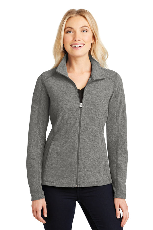 Port Authority Women's Heather Microfleece Full-Zip Jacket. L235 Pearl Grey Heather