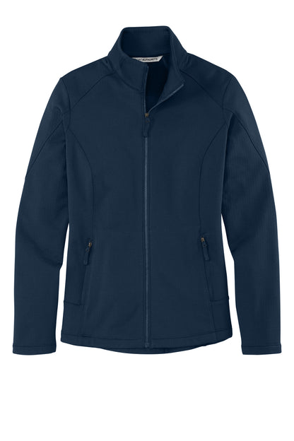 Port Authority  Women's Grid Fleece Jacket. L239 River Blue Navy
