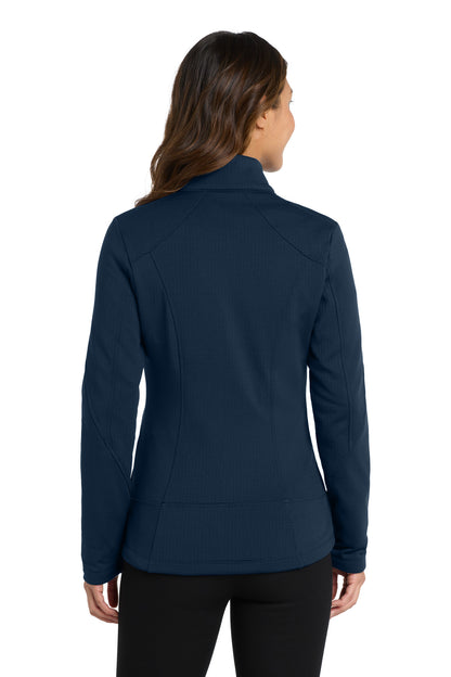 Port Authority  Women's Grid Fleece Jacket. L239 River Blue Navy