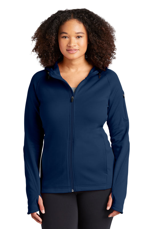 Sport-Tek Women's Tech Fleece Full-Zip Hooded Jacket. L248 True Navy