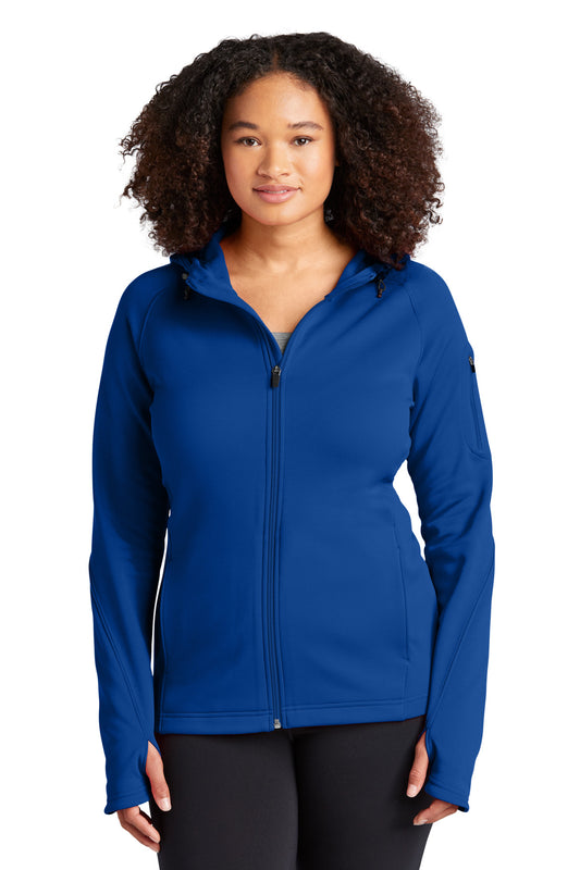 Sport-Tek Women's Tech Fleece Full-Zip Hooded Jacket. L248 True Royal