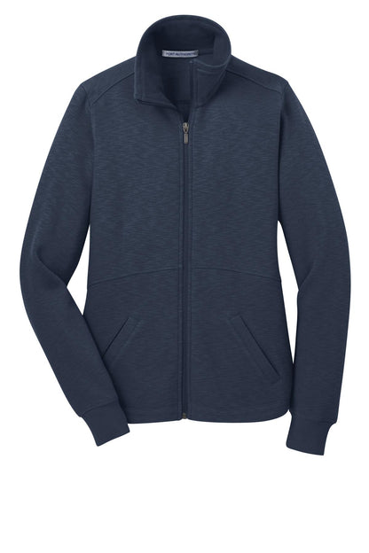Port Authority Women's Slub Fleece Full-Zip Jacket. L293 Navy