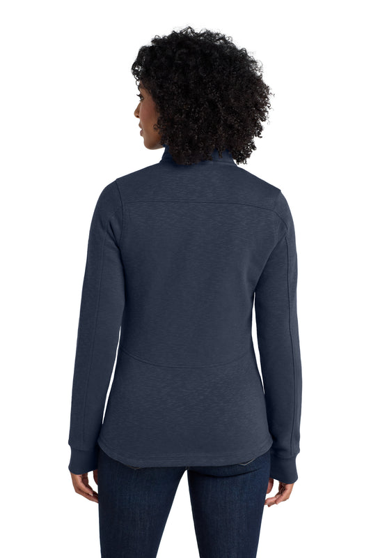 Port Authority Women's Slub Fleece Full-Zip Jacket. L293 Navy