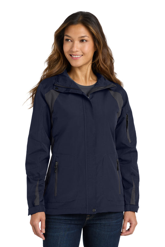 Port Authority Women's All-Season II Jacket. L304 True Navy/ Iron Grey