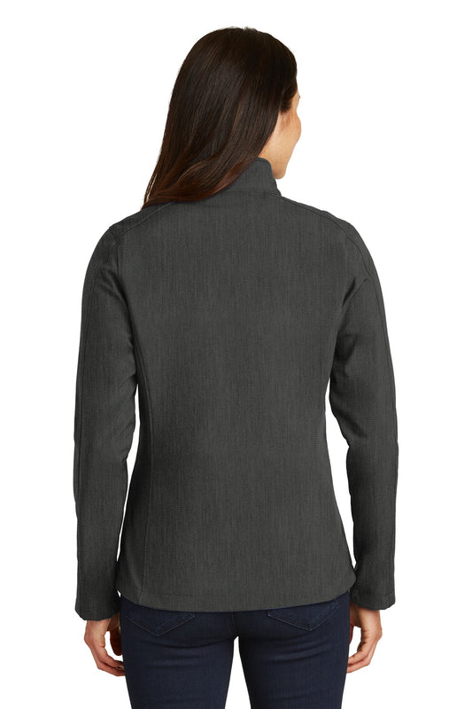 Port Authority Women's Core Soft Shell Jacket. L317 Black Charcoal Heather