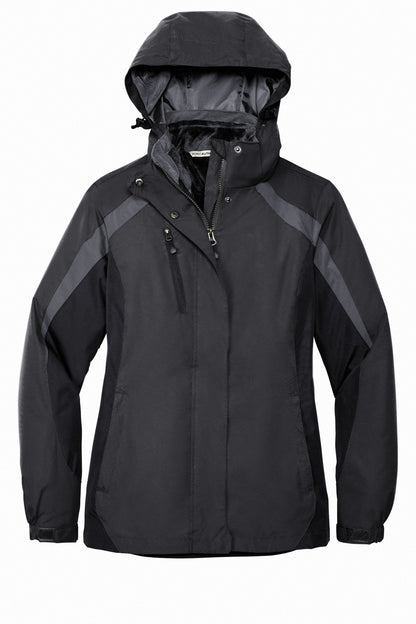 Port Authority Women's Colorblock 3-in-1 Jacket. L321 Black/ Black/ Magnet