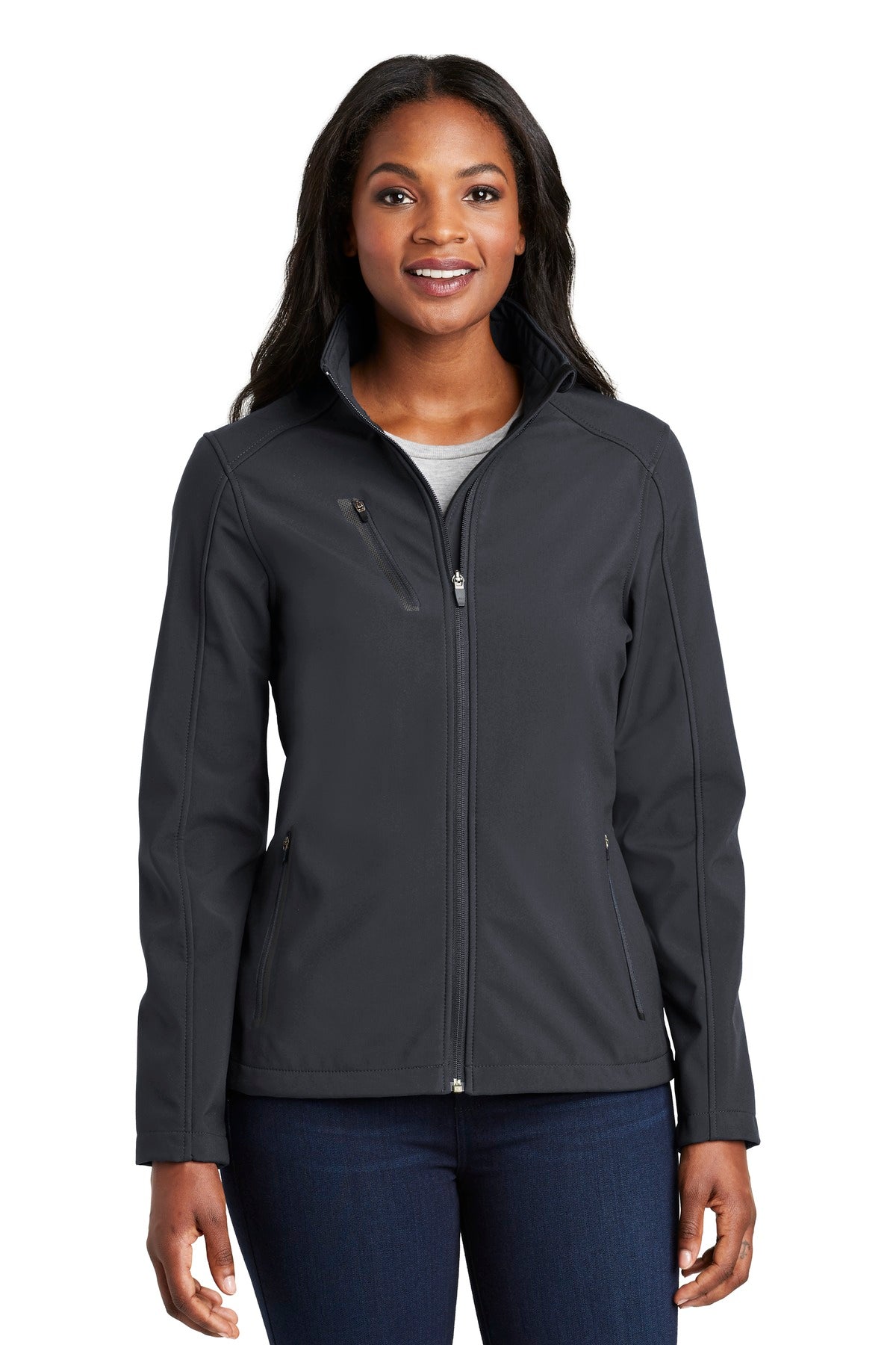 Port Authority Women's Welded Soft Shell Jacket L324 Battleship Grey