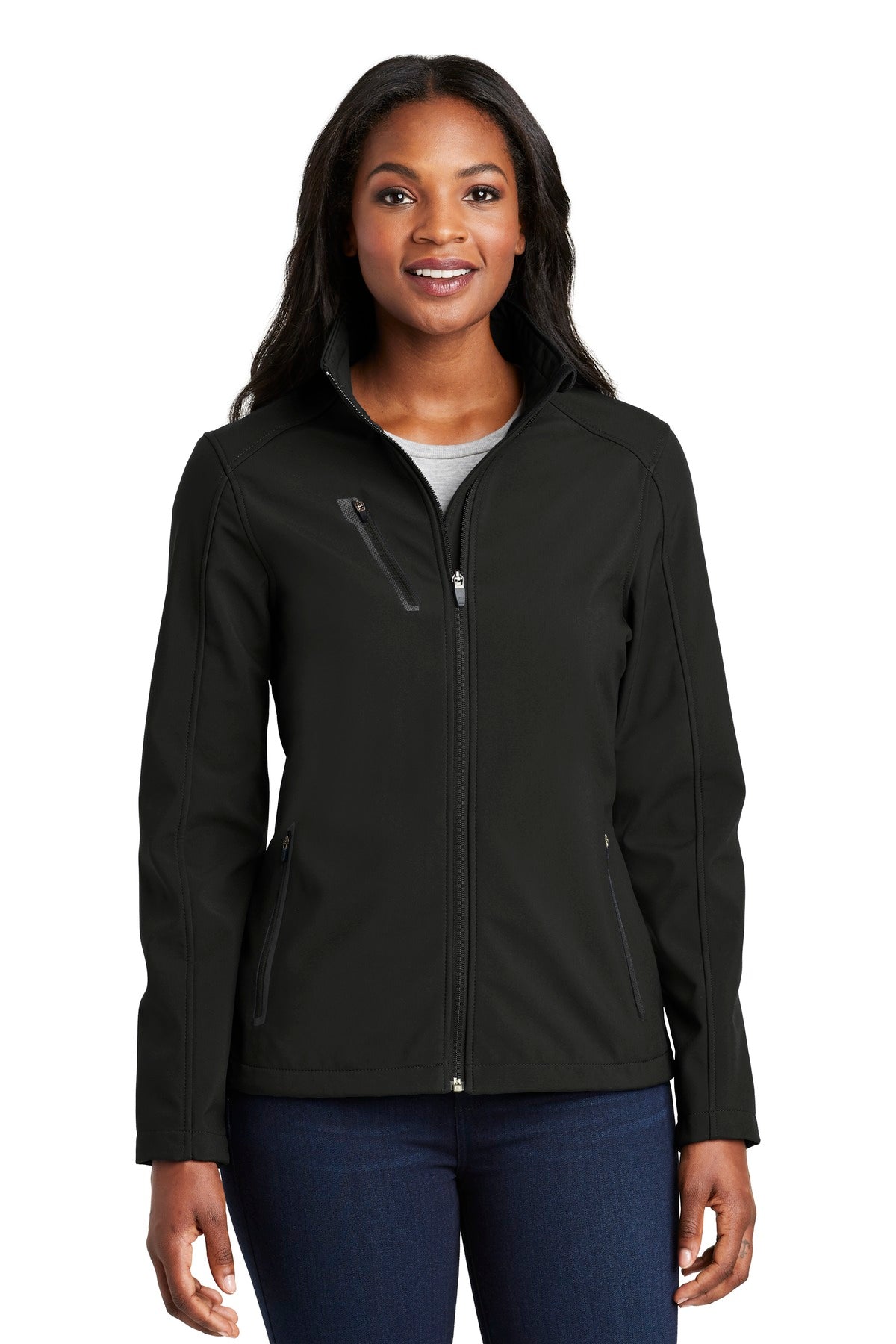Port Authority Women's Welded Soft Shell Jacket. L324 Black