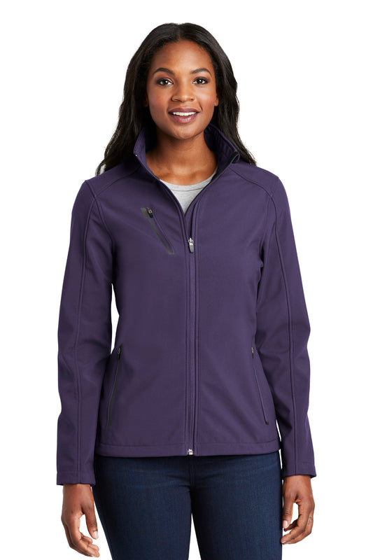 Port Authority Women's Welded Soft Shell Jacket. L324 Posh Purple