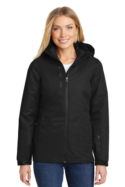 Port Authority Women's Vortex Waterproof 3-in-1 Jacket L332 Black/ Black