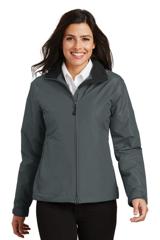 Port Authority Women's Challenger Jacket. L354 Steel Grey/ True Black
