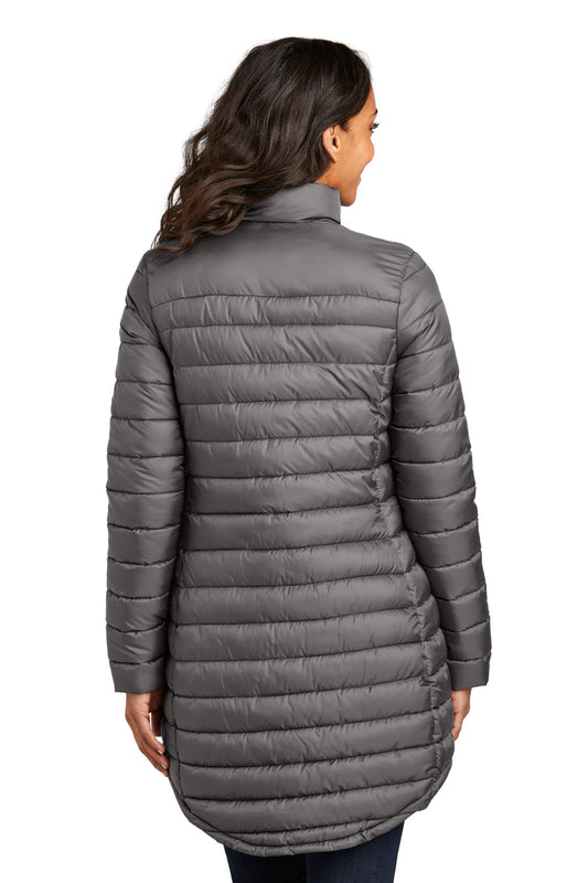 Port Authority Women's Horizon Puffy Long Jacket L365 Deep Smoke