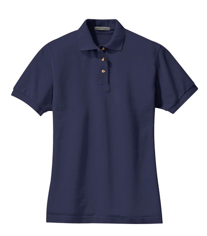 Port Authority Women's Heavyweight Cotton Pique Polo.  L420 Navy