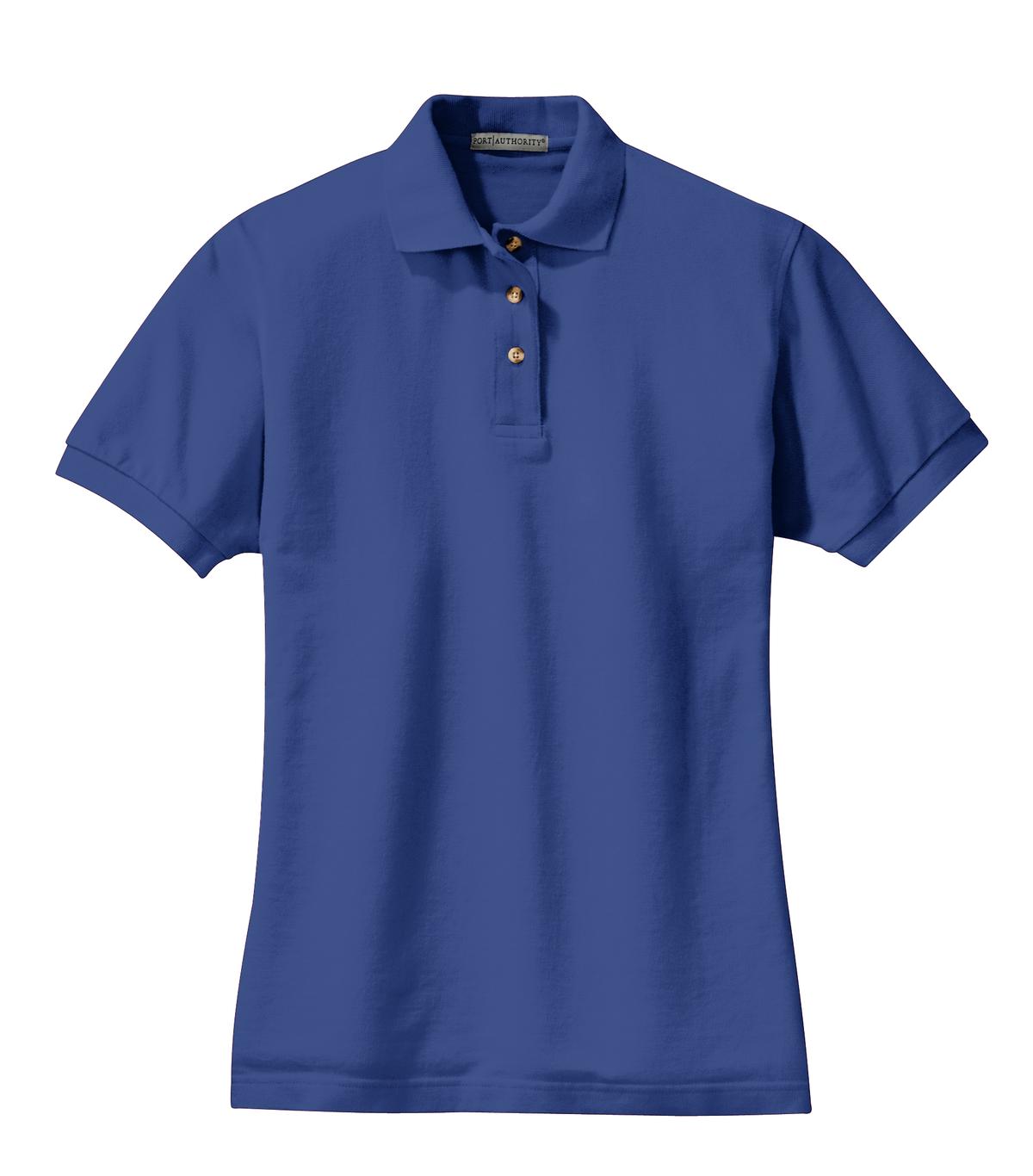 Port Authority Women's Heavyweight Cotton Pique Polo.  L420 Royal