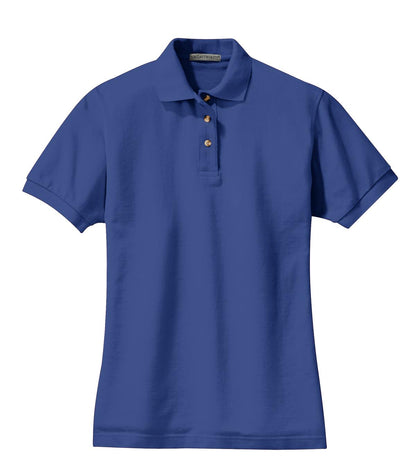 Port Authority Women's Heavyweight Cotton Pique Polo.  L420 Royal