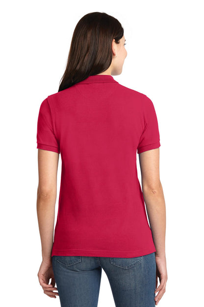 Port Authority Women's Heavyweight Cotton Pique Polo.  L420 Red