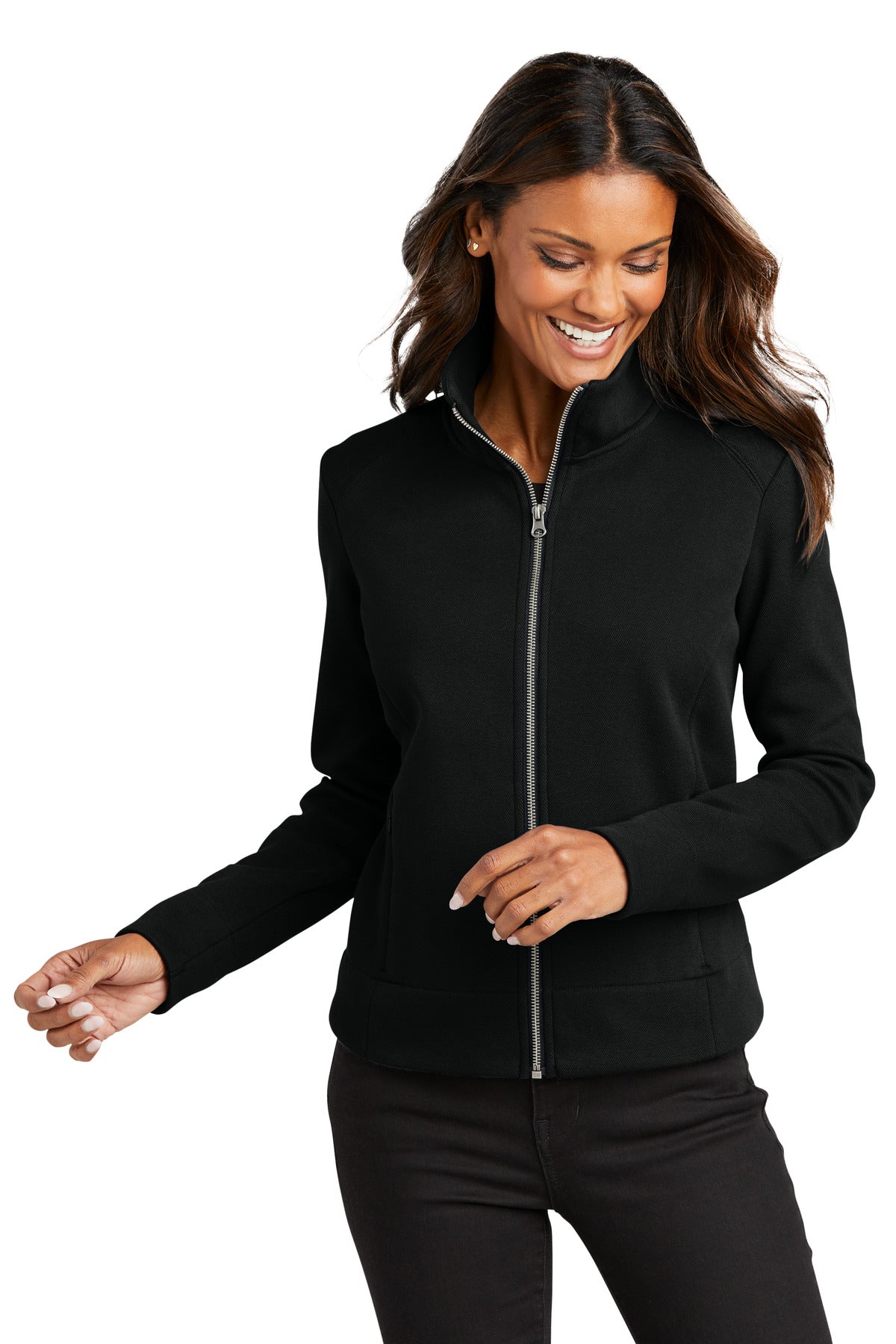 Port Authority Women's Network Fleece Jacket L422 Deep Black