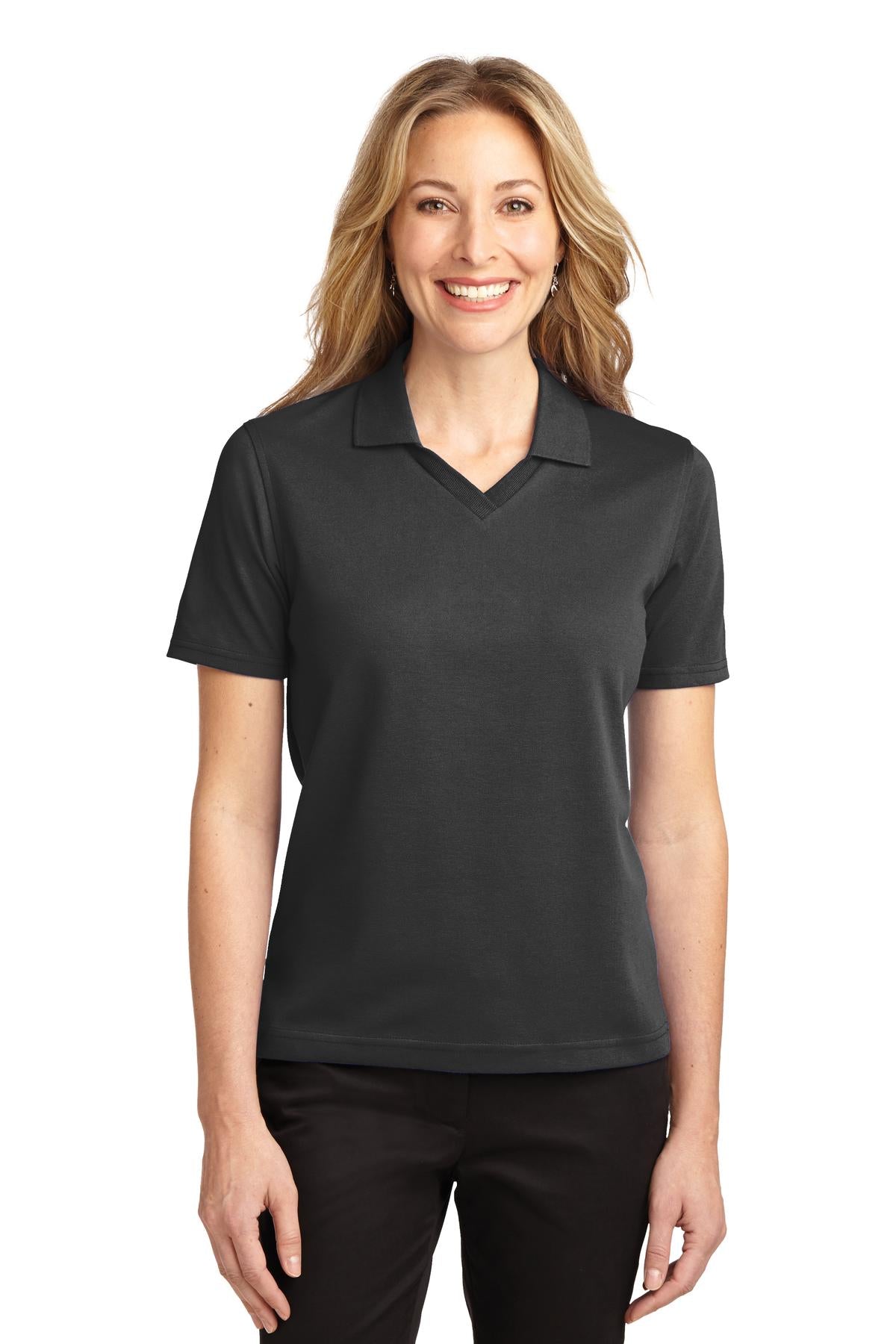 Port Authority Women's Rapid Dry Polo.  L455 Jet Black