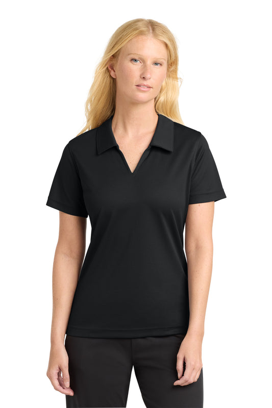 Sport-Tek Women's Dri-Mesh V-Neck Polo L469 Black