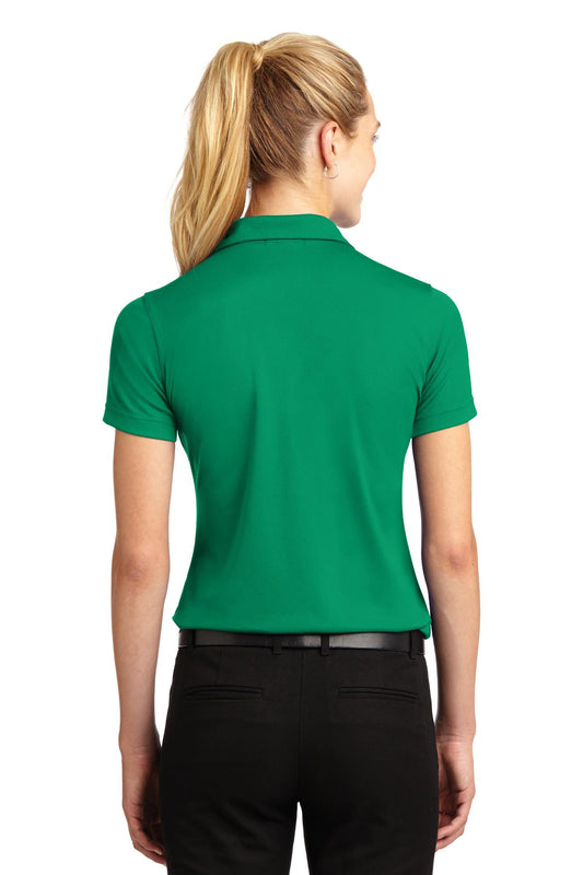 Sport-Tek Women's Dri-Mesh V-Neck Polo.  L469 Kelly Green