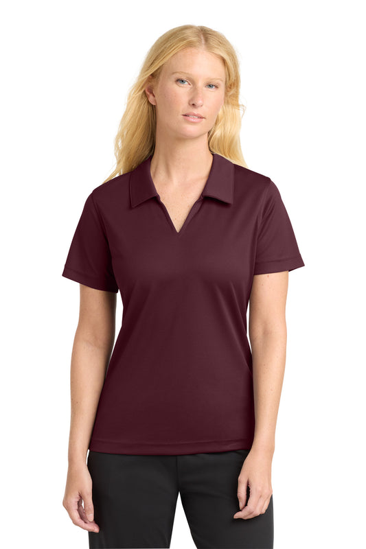 Sport-Tek Women's Dri-Mesh V-Neck Polo L469 Maroon