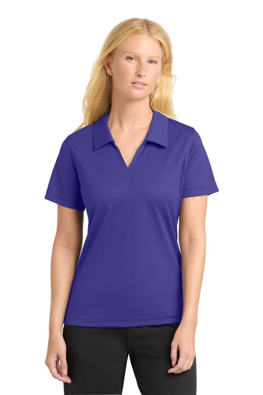 Sport-Tek Women's Dri-Mesh V-Neck Polo L469 Purple