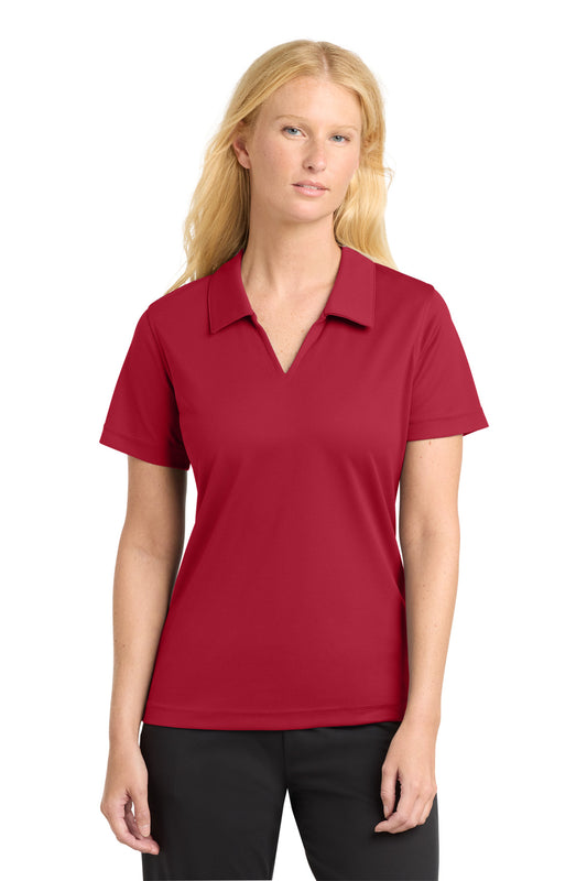 Sport-Tek Women's Dri-Mesh V-Neck Polo L469 Red