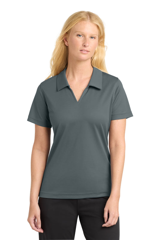 Sport-Tek Women's Dri-Mesh V-Neck Polo L469 Steel