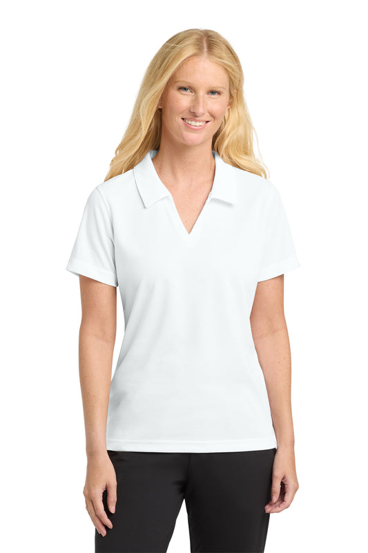 Sport-Tek Women's Dri-Mesh V-Neck Polo L469 White