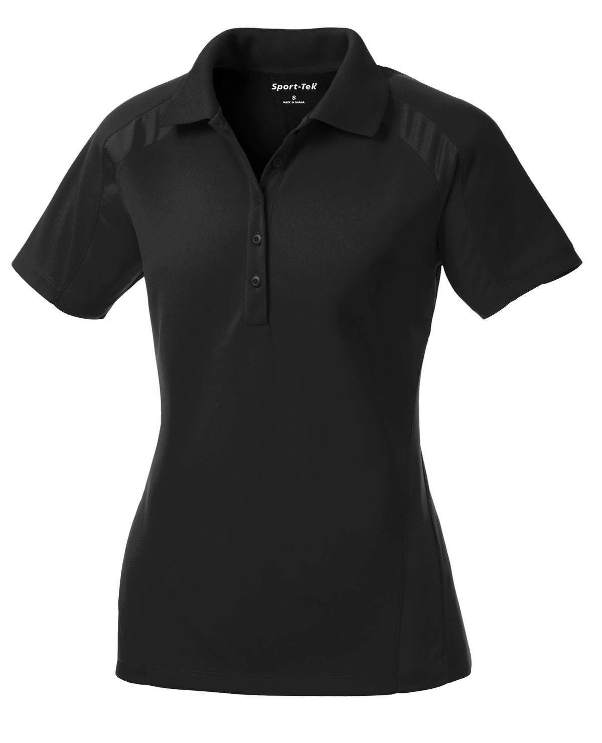 Sport-Tek Women's Dri-Mesh Pro Polo. L474 Black