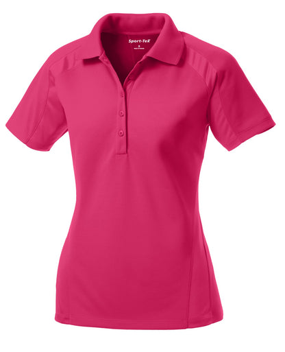 Sport-Tek Women's Dri-Mesh Pro Polo. L474 Pink Raspberry