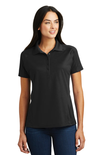 Sport-Tek Women's Dri-Mesh Pro Polo. L474 Black