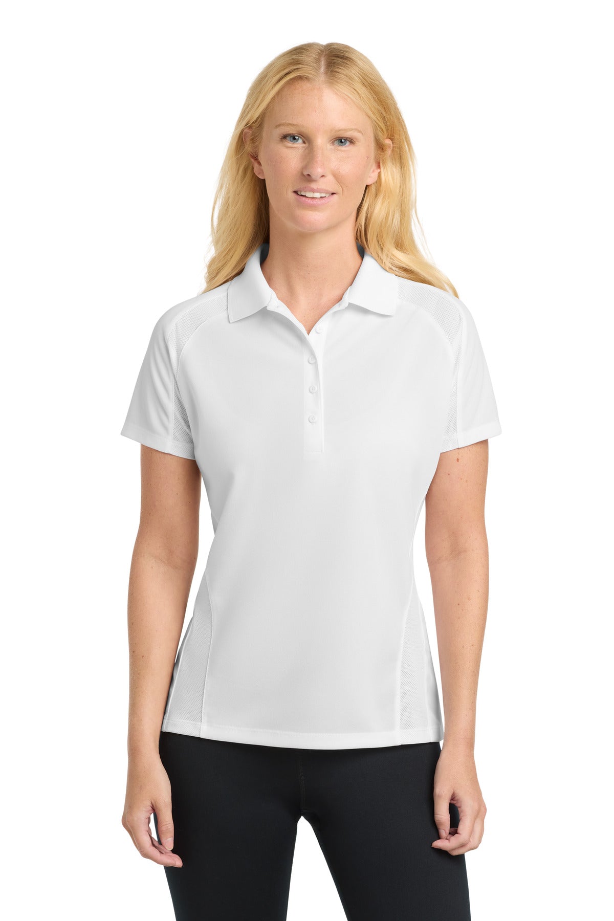 Sport-Tek Women's Dri-Mesh Pro Polo L474 White