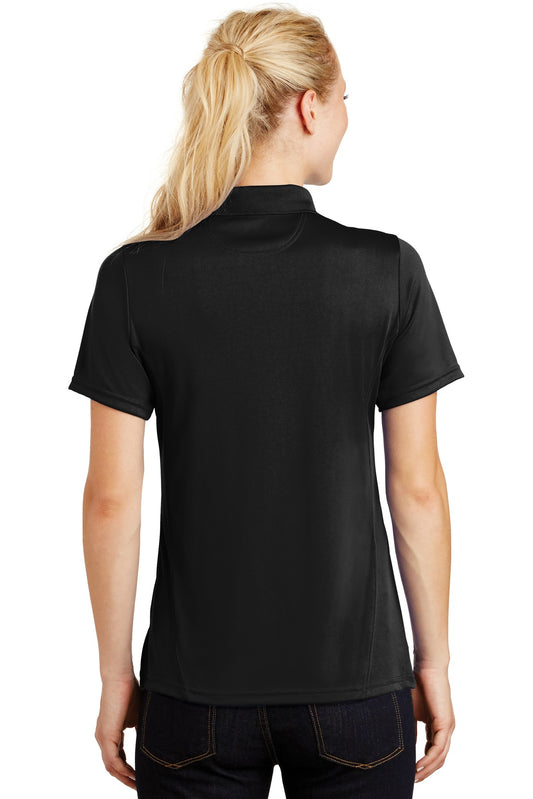 Sport-Tek Women's Dry Zone Raglan Accent Polo. L475 Black