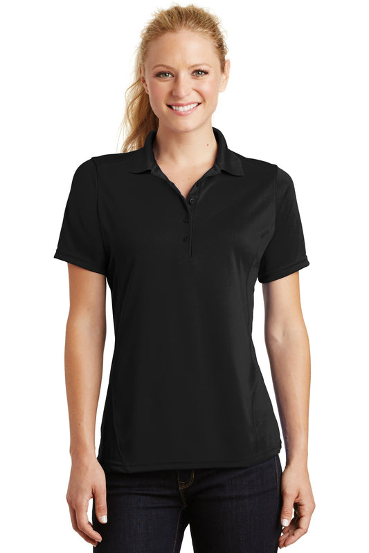 Sport-Tek Women's Dry Zone Raglan Accent Polo. L475 Black